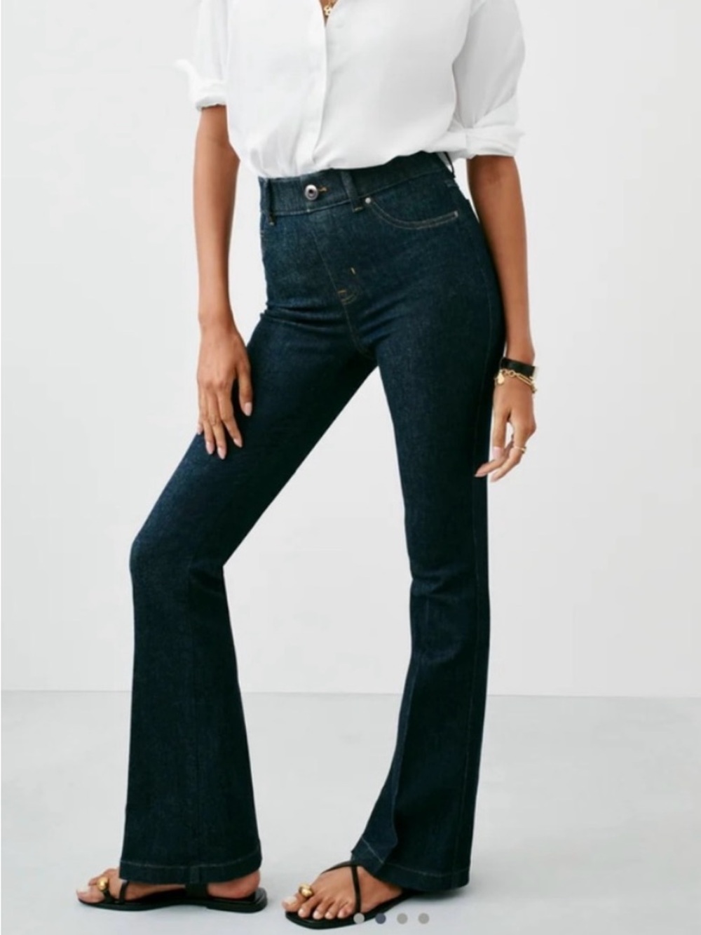 SPANX High Rise Demin Flare in Raw Indigo